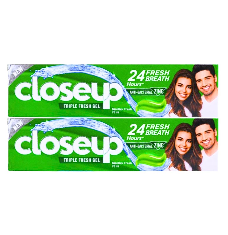 Closeup Toothpaste Menthol Fresh 75ml X Pack of 2Pcs - Image 1